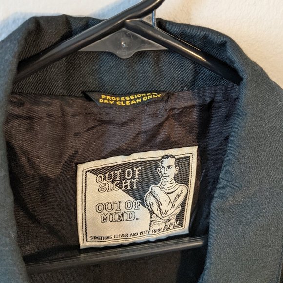 Men's VTG 80's RPM Black Club Blazer Jacket LARGE - Picture 2 of 4